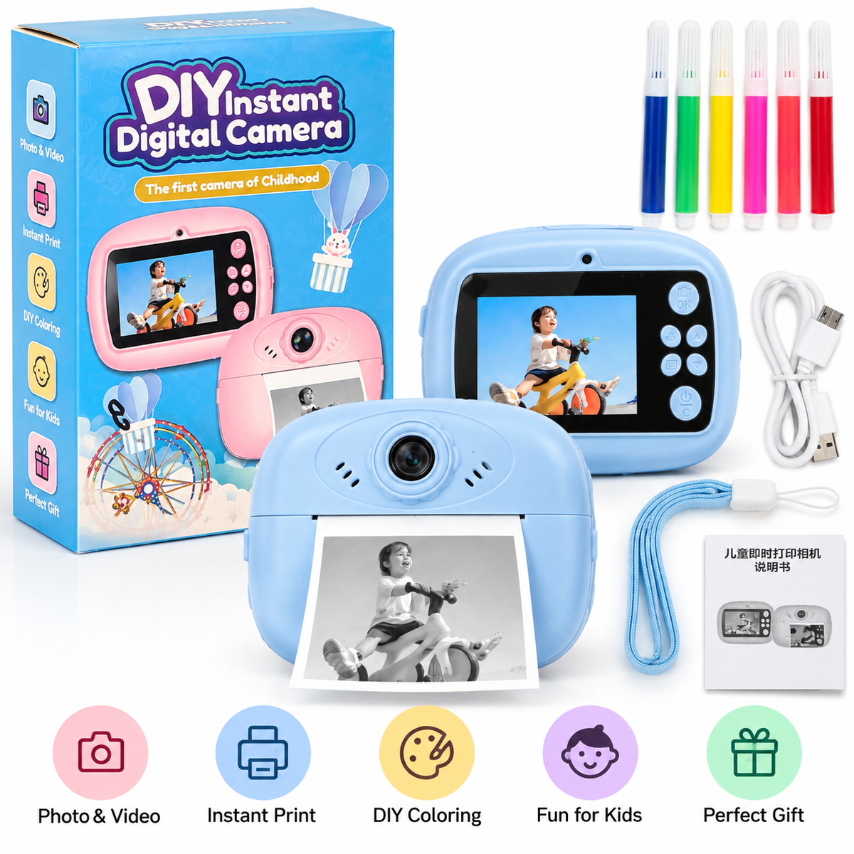 DIY Instant Camera included camera roll and sketches! 📸😍