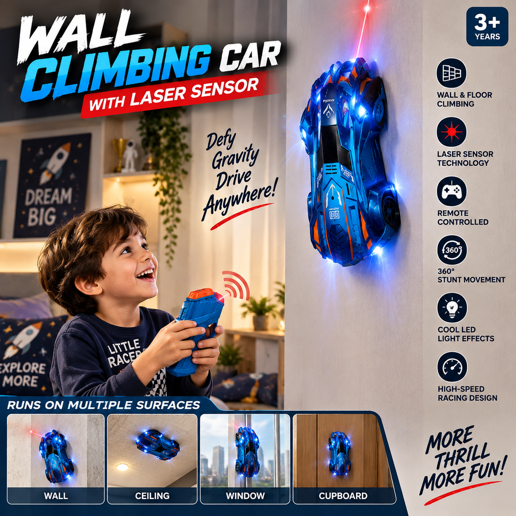 Wall climbing RC car with Laser gun! 😍🚘