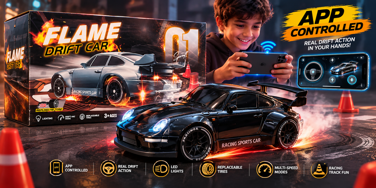 Flame PORSCHE RC Drift car, App controlled. 😍