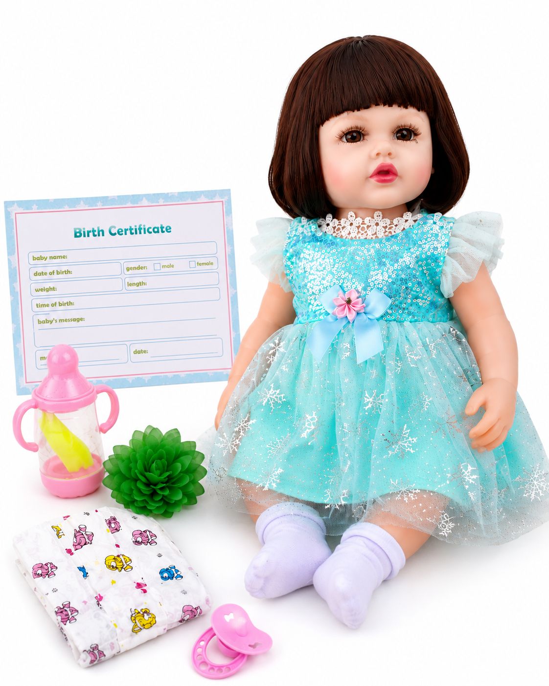Real like Silicon doll with birth certificate!