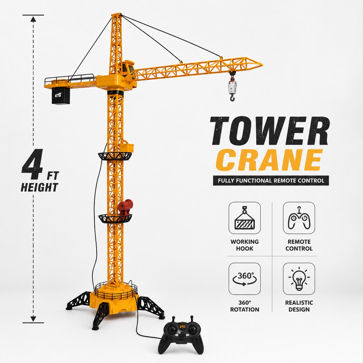 4 ft working crane with hook working