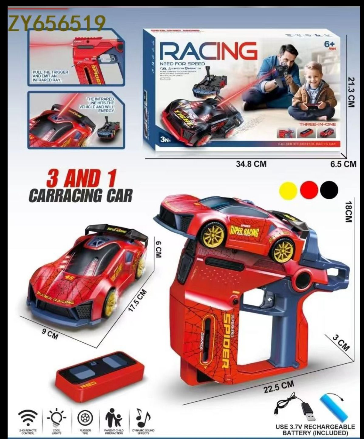 3 in 1 high speed chasing/ shooting car!