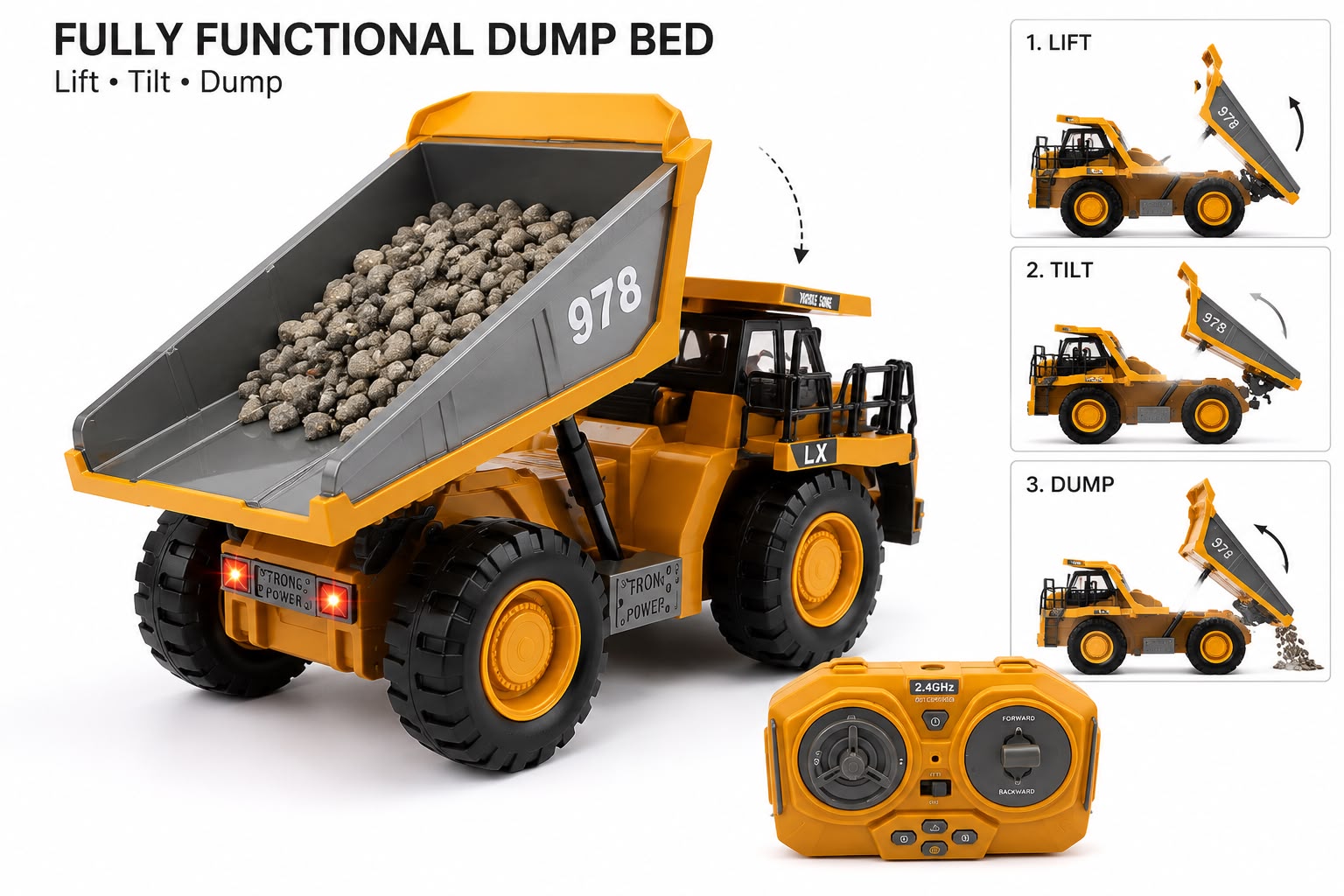 Dumping truck functional DUMP BED 1999Rs