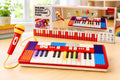 Building block Piano With music and attached microphone