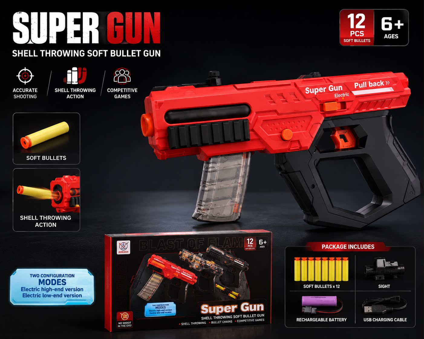 Super gun soft bullets